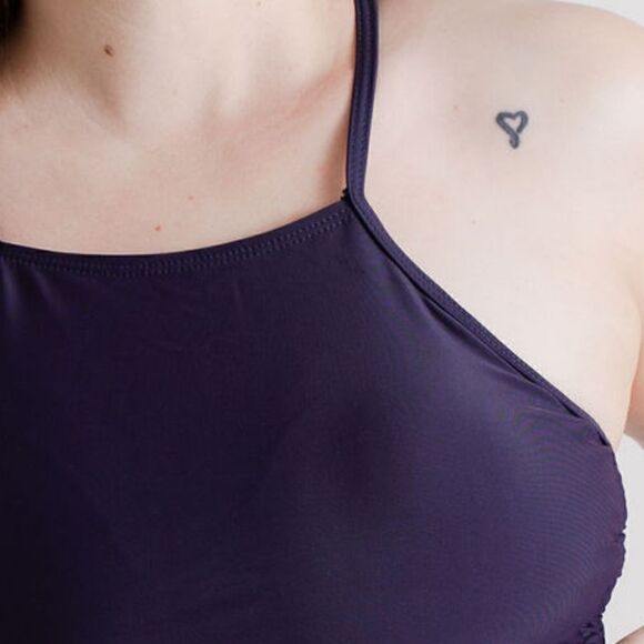 NWT Deep Purple Tankini Full Coverage, Cross Straps Rushed Draw Str… - Picture 9 of 12